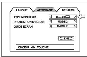 JVC HT-A9C - Déplacez le pointeur à TYPE MONITEUR à l'aide des curseurs ▲/▼. - 1