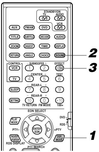 JVC HT-A9C - Réglage de l'effet DSP - 1