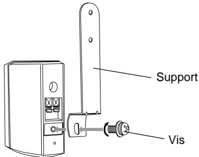 JVC HT-A9C - Utilisez la vis fournie pour fixer l'enceinte à son support. - 1