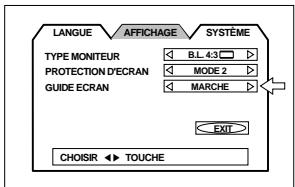 JVC HT-A9C - Déplacez le pointeur à GUIDE ECRAN à l'aide des curseurs ▲/▼. - 1