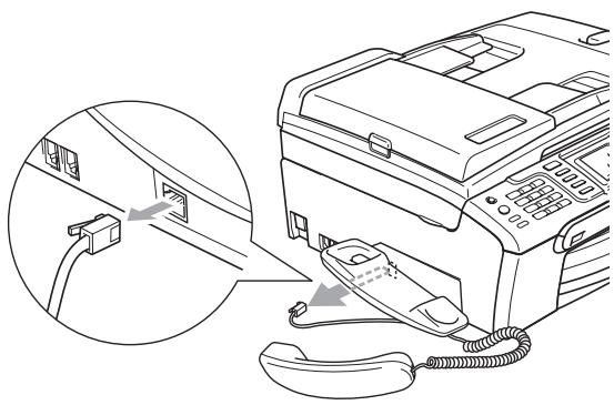 BROTHER MFC 680CN - Déinstallation du combiné et du support de combiné téléphonique - 1