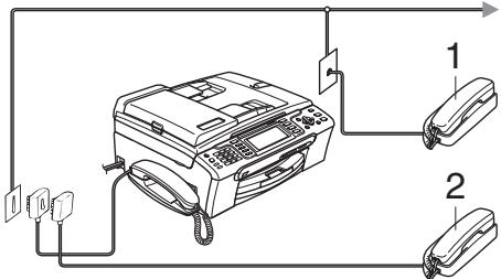 BROTHER MFC 680CN - Branchement d'un téléphone externe ou supplémentaire - 1