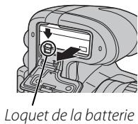 FUJIFILM FINEPIX HS50 EXR - Retrait de la batterie - 1