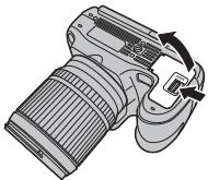 FUJIFILM FINEPIX HS50 EXR - Ouvrez le couvercle du compartment de la batterie. - 1