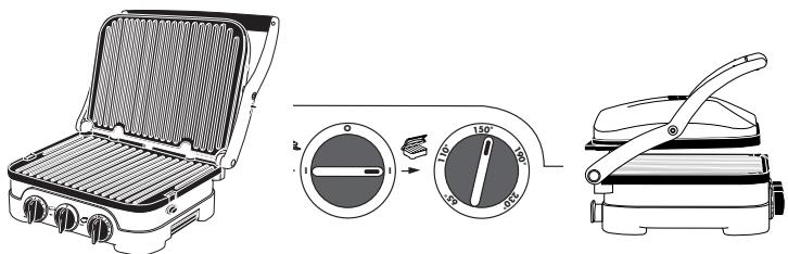CUISINART GR4 NE - FONCTION PANINI / GRILLADE - 1