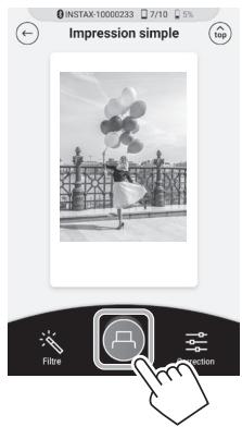 FUJIFILM INSTAX_MINI_LINK_SPECIAL_EDITION - Appuyez sur ou balayez l'écran vers le haut. - 1