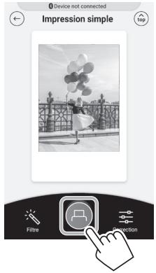 FUJIFILM INSTAX_MINI_LINK_SPECIAL_EDITION - Appuyez sur ou balayez l'écran vers le haut. - 1