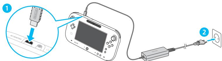 NINTENDO PACK Wii U PREMIUM - Branchement depuis le bloc d'alimentation - 1