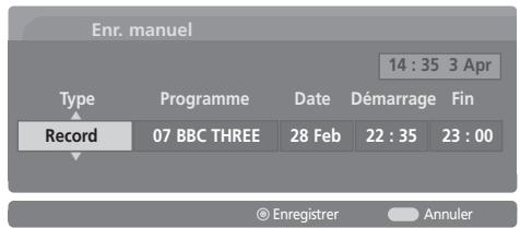 LG-GOLDSTAR 37LG3500 - Signification des touches en mode de réglage Enregistrement/Rappel - 1