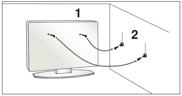 LG-GOLDSTAR 37LG3500 - VEUILLEZ INSTALLER LE TÉLÉVISEUR AVEC PRECAUTION POUR ÉVITER QU'IL NE TOMBE. - 1