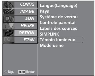 LG-GOLDSTAR 37LG3500 - SELECTION ET RÉGLAGE DES MENUS À L'ÉCRAN - 9