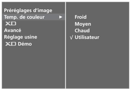 LG-GOLDSTAR 37LG3500 - Tonalité de couleur - Option Utilisateur - 3