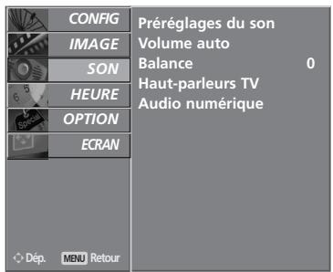 LG-GOLDSTAR 37LG3500 - RéGLAGES DU SON : MODE UTILISATEUR - 2