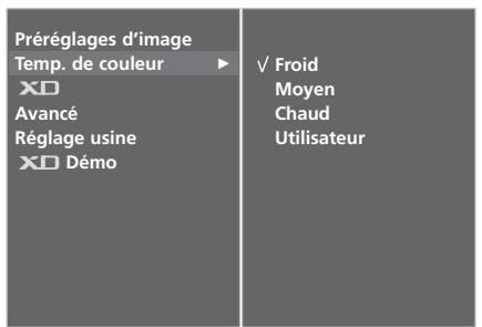LG-GOLDSTAR 37LG3500 - Réglage automatique de la tonalité de couleur (Chaud/Moyen/Froid) - 7