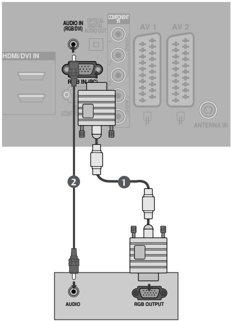 LG-GOLDSTAR 37LG3500 - Raccordement avec un cable D-sub à 15 broches - 1