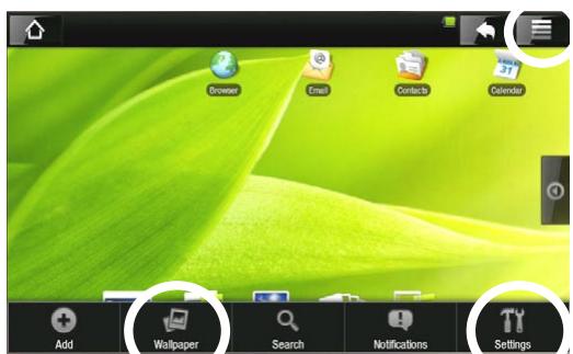 ARCHOS 5IT 50060 - Personnalisation des éléments de l'écran d'accueil - 1
