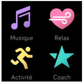 FITBIT Versa Graphite SE - Affichage de l'horloge et des applications - 1