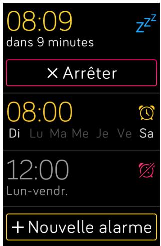 FITBIT Versa Graphite SE - Arrêt ou répétition d'une alarmé silencieuse - 1
