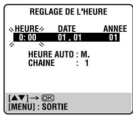 JVC HR-S8850MS - Acceder à l'écran "REGLAGE DE L'HEURE". - 2