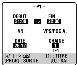 JVC HR-S8850MS - Entre la position du canal (chaine). - 1