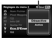 OLYMPUS TG-2 - Utilisez  pour selectionner le sous-menu 1 souhaite puis appuyez sur la touche 出 - 3