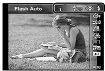 OLYMPUS TG-2 - Fonctionnement en mode de prise de vue (Exemple : mode flash) - 1