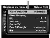 OLYMPUS TG-2 - Appuyez sur  pourmettreles onglets de page en surbrillance. Utilisez  pourselectionner la page souhaieteepuis appuyez sur - 2