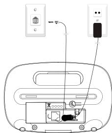 ALCATEL XL 595 DUO BLANC - Branchement de la base - 1