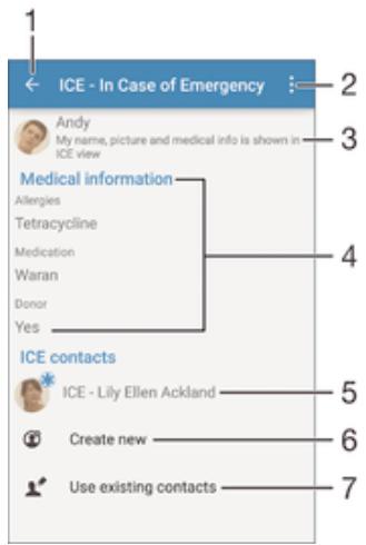 SONY XPERIA C4 DS BLANC - Ajouter des informations Médicales et des numérios d'urgence - 1