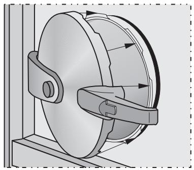 MIELE DGL 5464-3 GRAPHGLAS - Fermetre de la porte : - 1