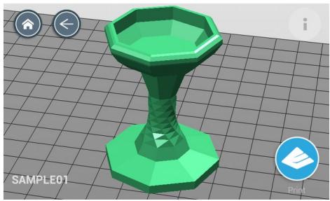 X¥Z PRINTING DA ViNCi 1.1 PLUS - Échantillon : Imprimer depuis les échantillons intégrés - 2