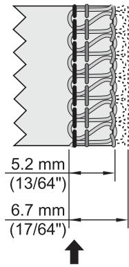SINGER 14 SH 644 - Réglage de la largeur à l'aide du bouton de réglage - 5