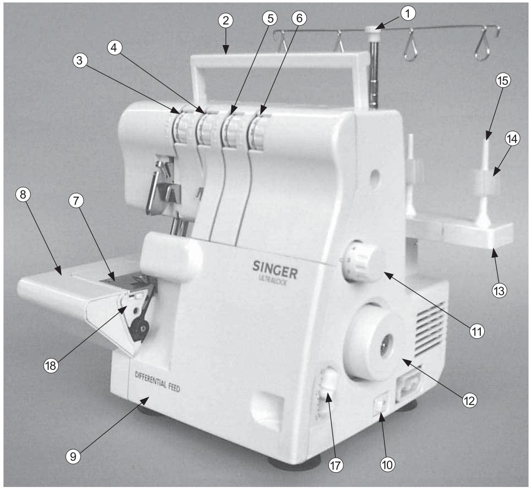 SINGER 14 SH 644 - PARTIES PRINCIPALES - 2