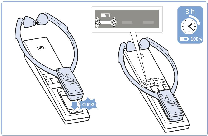 SENNHEISER RR 5000 - Charger l'accu du récepteur stéthoscopique - 1