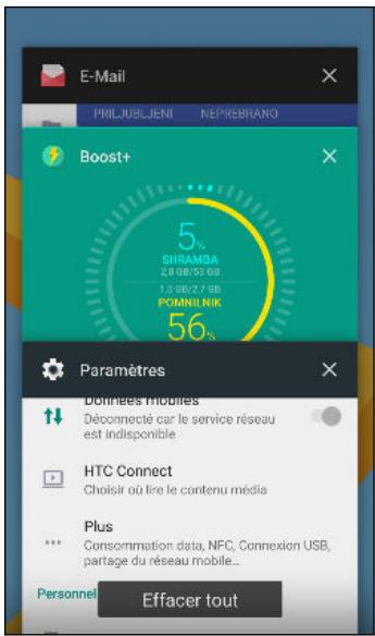 HTC U1164GONOiR - Basculer entre les applis ouvertes récemment - 1
