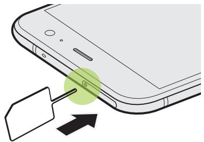 HTC U1164GONOiR - Enlever la carte nano SIM - 1