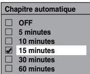 TOSHIBA DVR-70DT - Réglage du chapitrage automatique - 6