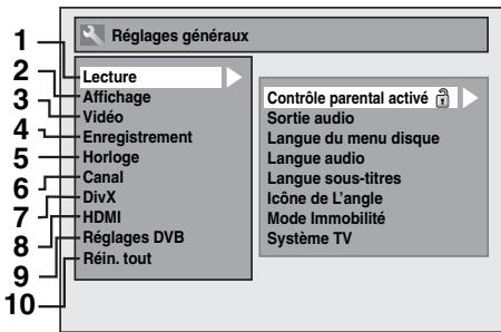 TOSHIBA DVR-70DT - Réglages généraux - 1