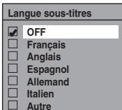 TOSHIBA DVR-70DT - Langue sous-titres (Par défaut: OFF) (DVD uniquement) - 1