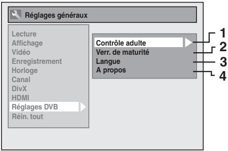 TOSHIBA DVR-70DT - Réglages DVB - 1
