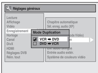 TOSHIBA DVR-70DT - Sélectionnez le "VCR  DVD" en utilisant [▲ /▼], puis appuyez sur [ENTER/OK]. - 1