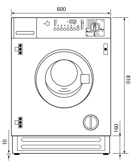 OKO LAVAMAT 12500 - Dimensions de l'appareil Vue de face et latérale - 1