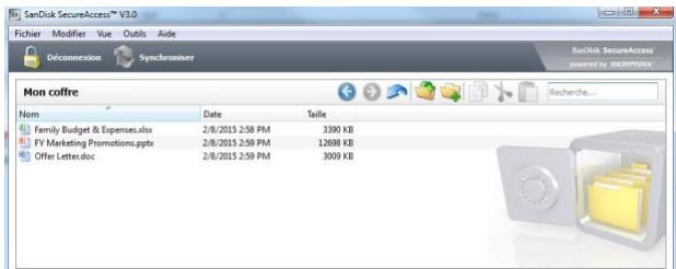 SANDISK iXPAND 3.0 32G - Ajout de fichiers ou de dossier dans le coffre-fort隱私 - 1