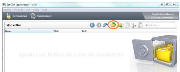 SANDISK iXPAND 3.0 32G - Ajout de fichiers ou de dossier dans le coffre-fort隱私 - 2