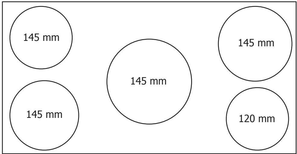 STOVES PRICHDX9O0EICBL - Diamètre de casserole le plus petit recommandé - 1