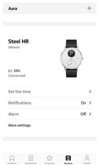 WITHINGS Steel HR Sport - Désactiver l'alarme - 1