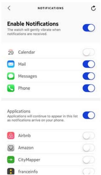 WITHINGS Steel HR Sport - Activier les notifications - 2