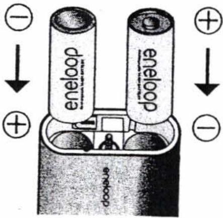 SANYO KIR-SL2S - Comment inseder les piles - 2