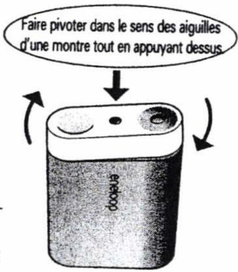 SANYO KIR-SL2S - Comment inseder les piles - 3