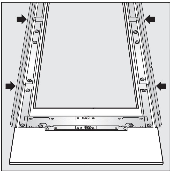 MIELE WT 1602 - Fixer et ajuster le panneau de façade - 1